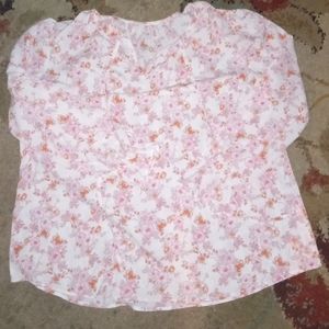 Boho Womens Floral Shirt Sz 2xl